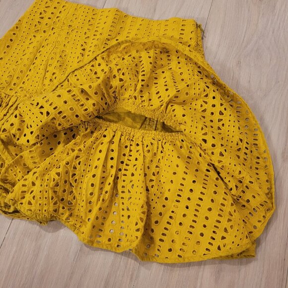 ZARA | Eyelet Ruffle Cotton Skirt | Sz. XS - Picture 6 of 9